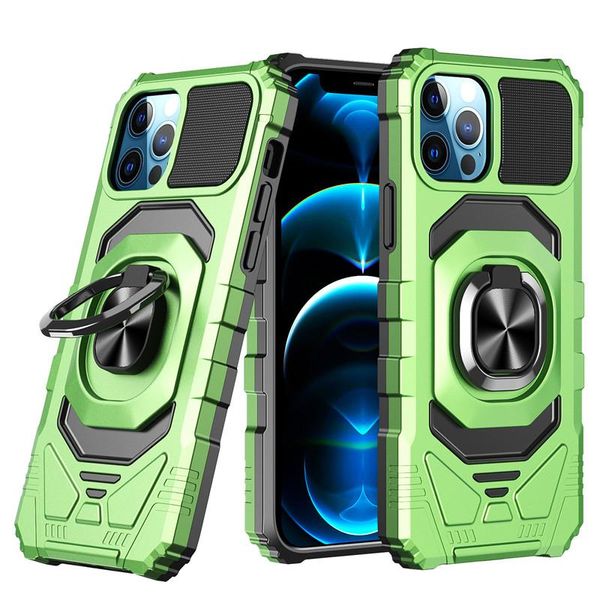 Zırh Kingkong Cep Aksesuarları Telefon Kılıfları Samsung Galaxy A52 A72 A42 A12 A02 TPU PC Tasarımcısı 360 Dönen Metal Yüzük Araba Braketi Kapak Geri