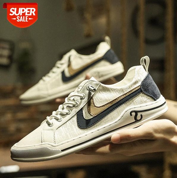 

men's sports shoes korean casual low-sneakers student white men #3b57