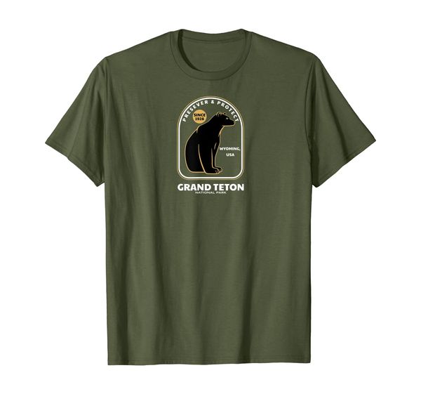 

grand teton national park shirt wyoming vacation souvenir, White;black