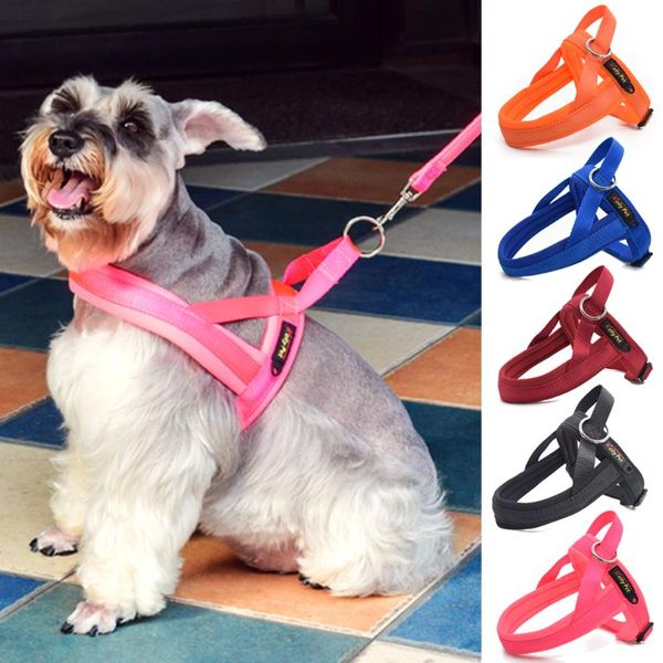 

dog collars & leashes nylon pet harness soft padded harnesses pets supplies adjustable safety lead for large dogs