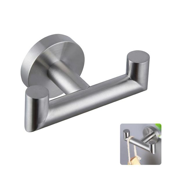 

towel racks stainless steel clothes hook bathroom hardware robe double design hat door rack for home
