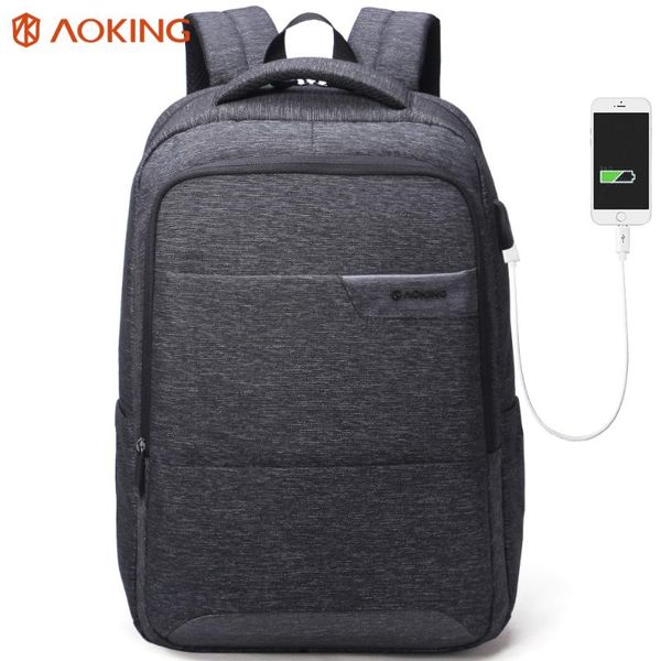 

backpack aoking anti-thief usb charging 15.6 inch lapfor women men school bag casual leisure mochila