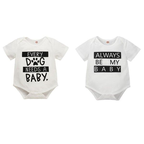 

summer infant white letter printed short-sleeved romper baby boys casual bodysuit jumpsuit rompers, Blue