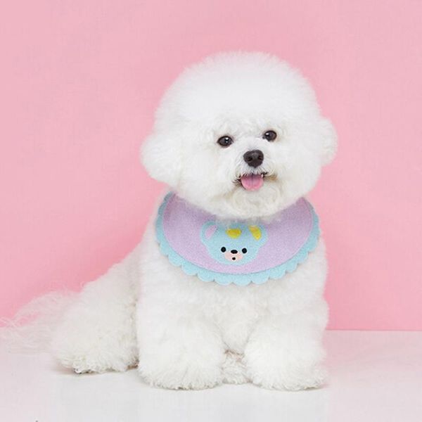 

cat collars & leads cute bear lace bib pet saliva towel bichon hiromi turban