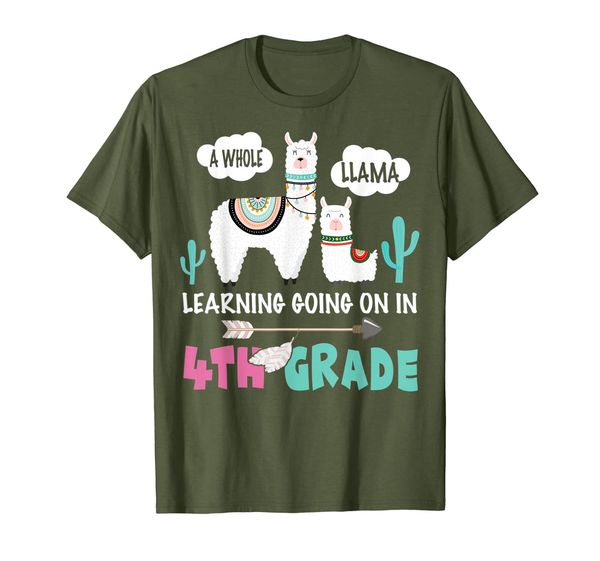 

Llama Cactus 4th Grade Shirt Teacher Student Back To School T-Shirt, Mainly pictures