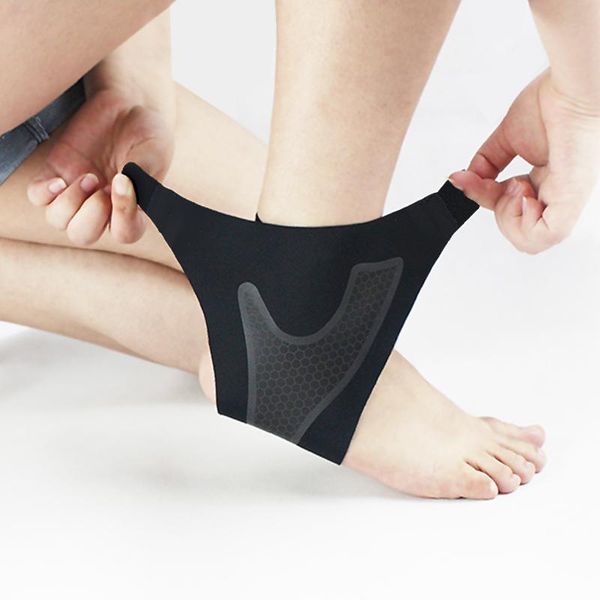

ankle support 1 pcs adjustment compression brace for sprain prevention arthritis plantar achilles tendonitis recovery, Blue;black
