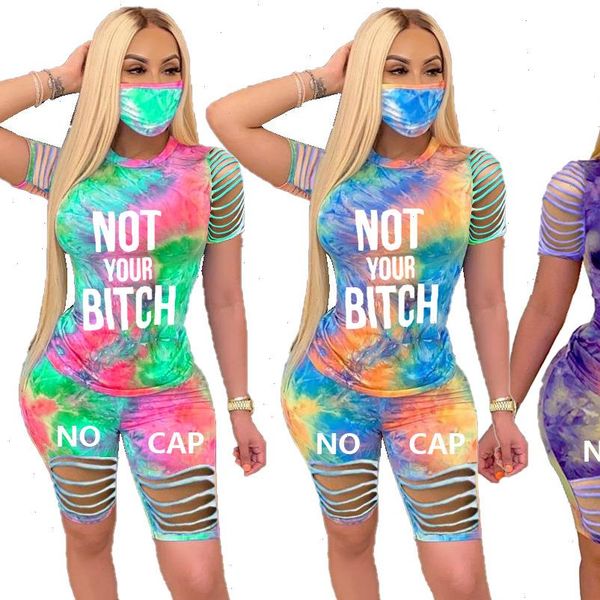 

women tracksuits tie dye set letter print 2 piece hollow out and biker shorts tracksuit summer outfits matching plus, Gray