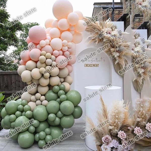 

party decoration 131pcs double gray cream ballon valentines day gift gold decorations supplies