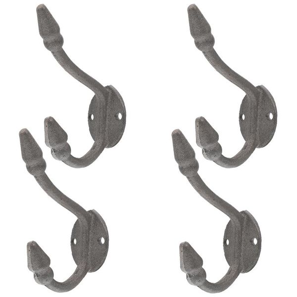 

hooks & rails 4pcs iron hat clothes home hanging wall tool storage