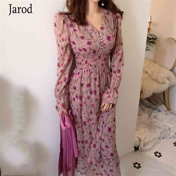 

elegant women chiffon dress autumn fashion female long sleeve vintage floral print high waist casual chic dresses 210519, Black;gray