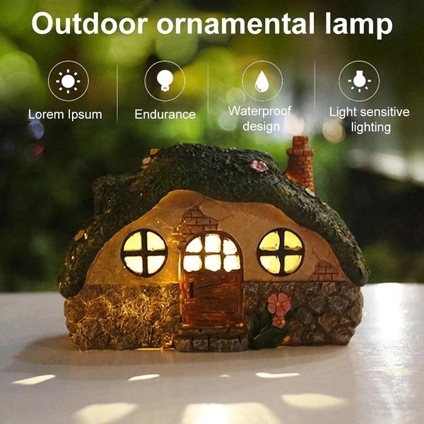 

waterproof solar powered house led lawn lamp outdoor garden decoration gift light for courtyard landscape decor l23 lamps