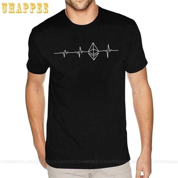 Ethereum Heartbeat Tee Boy Maglietta da uomo di ottima qualità Prezzo manica corta Abbigliamento unico di marca 210716