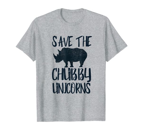 

funny save the chubby unicorns fat rhino vintage t-shirt, White;black
