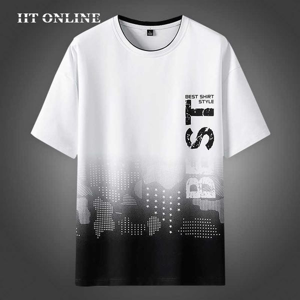 

men's t shirt fashion hip hop summer men t-shirts short sleeve 100% cotton street brand clothing harajuku print tee 210603, White;black