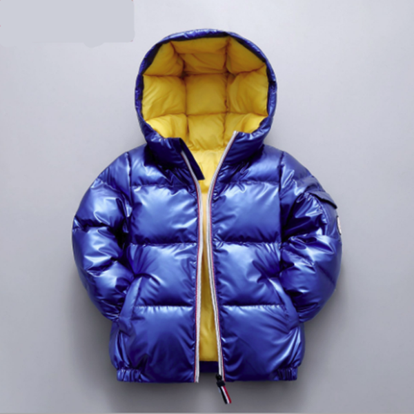 

boys girls down parkas winter children casual thick coat hoodies for bebe infant warm outerwear toddler jacket clothes kids, Blue;gray