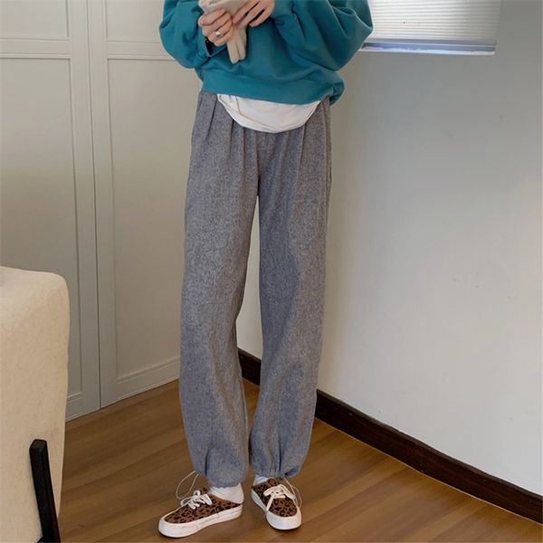 

women's pants & capris hzirip summer ol casual high waist brief lady loose chic fine warm all play slacks straight pants wide leg 0sl7, Black;white