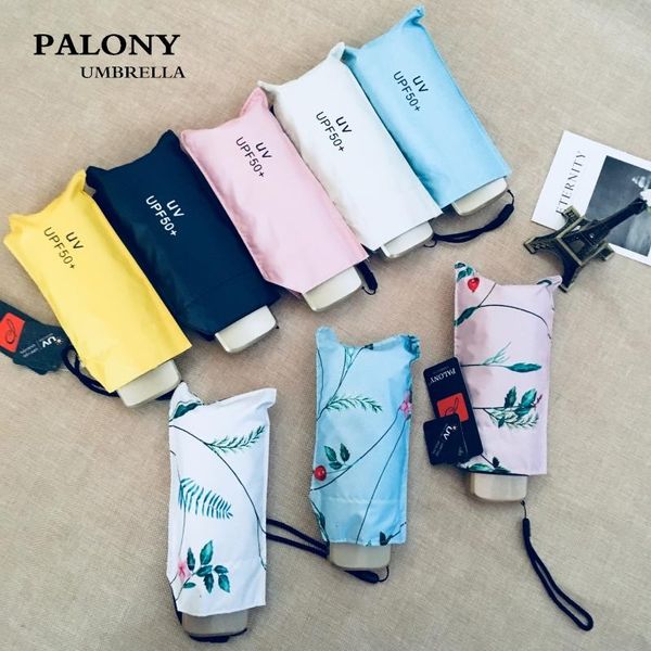 

umbrellas flat sun protection umbrella super light uv woman folding double purpos