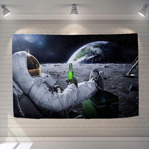 

tapestries tapestry astronaut space plush fabrics witchcraft aesthetic home wall for living room teen decoration hanging