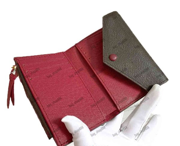 

women's short purse buckle folding leather original bag serial number purse purse purse holder handbag, Brown;gray