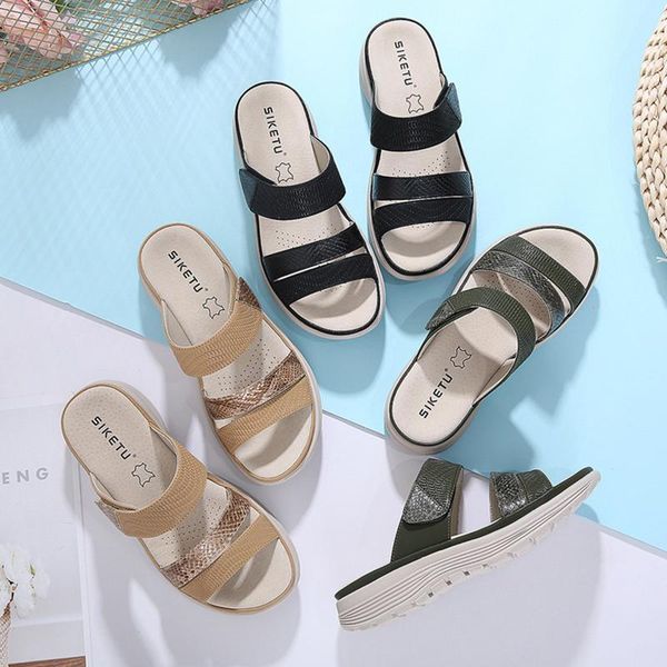 

slippers indoor for women shoes platforms summer fashion beach woman flats slides designer sandals u1mp, Black