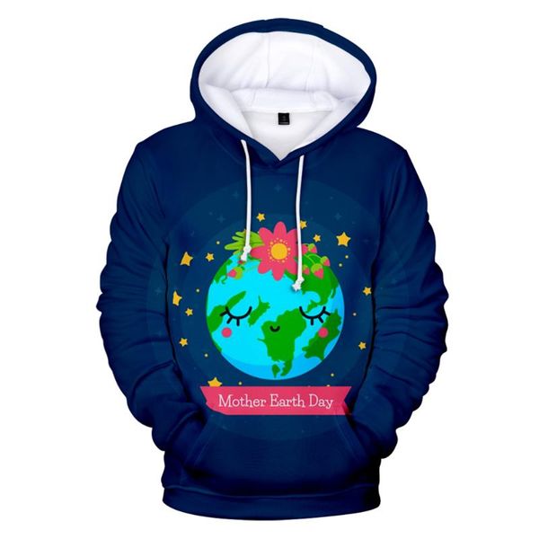 

men's hoodies & sweatshirts fashion kpopearth day 3d men/women spring/autumn clothing clothes hoody harajuku pullovers, Black