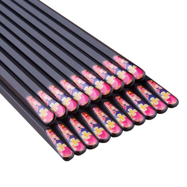 

pair japanese-style pointed chopsticks restaurant household non-slip alloy