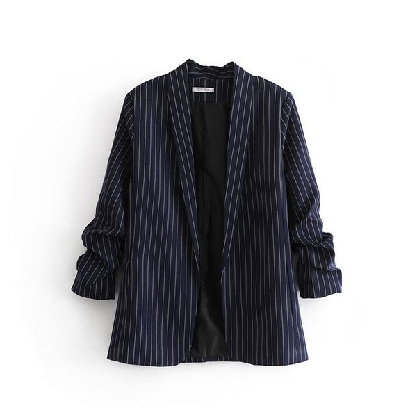 

arrival notched full feminino jaqueta feminina blazer women blazers jackets clothing winter fold striped none women's suits &, White;black