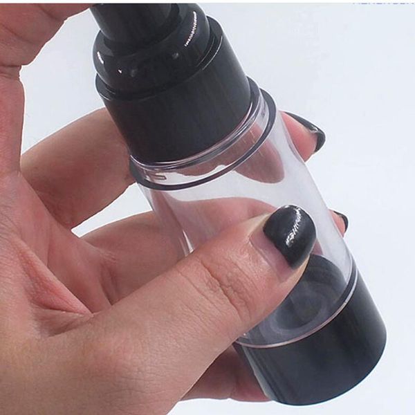 

1pc plastic portable airless bottle cosmetic treatment pump travel empty container perfume storage bottles & jars