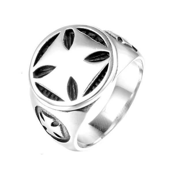 

delicate ring korean fashion stainless steel cross meson, Silver