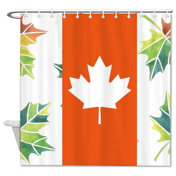 

clip art maple leaf plant waterproof shower curtains for bathtub shower novelty fabric bathroom liner decorative polyester bath
