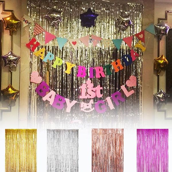 

party decoration decorative curtain rain silk wedding birthday background wall tassel flowers