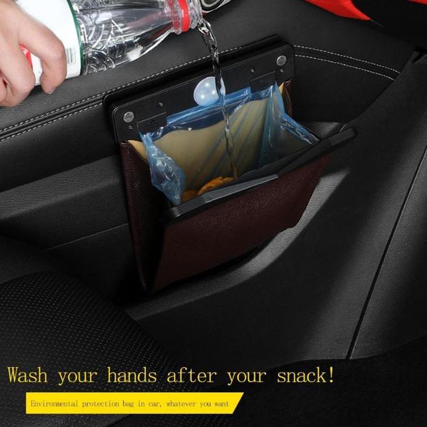 

garbage bag car trash can organzer backseat storage pocket auto dustbin accessories holder l c0d1 other interior