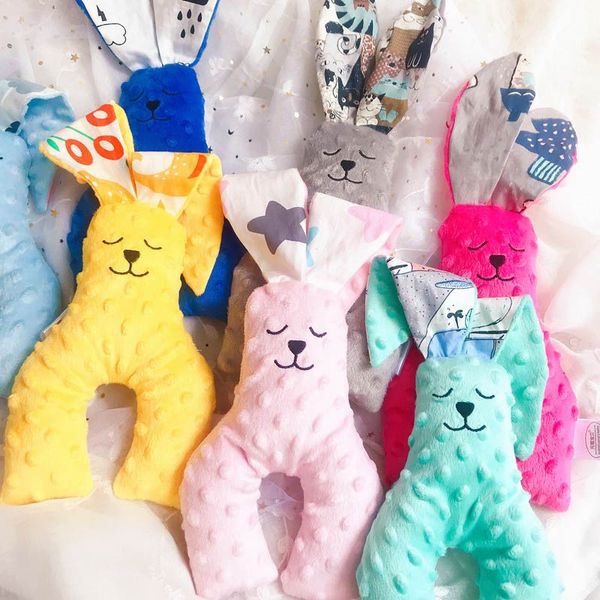 Weiche, hautfreundliche Baby Beschwichtigen Kissen Kaninchen Form Plüsch Puppe Wohnkultur Kissen Infant BabE Begleiten Schlaf Spielzeug Geschenk