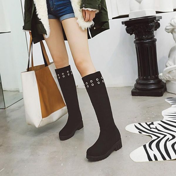 

boots big size women woman winter shoes botas willow decorated sleeve, Black