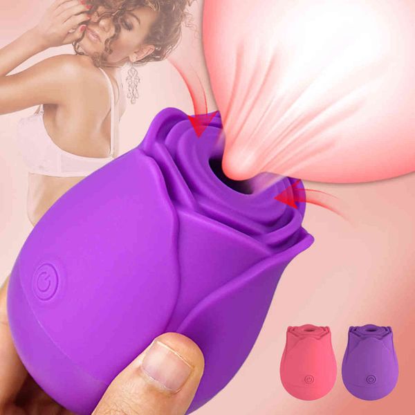 Nxy Vibradores Silicone Rose Musp Sucking for Women 10 Modos Vibrando feminino mudo masturbador exótico brinquedos sexuais mulheres 1119