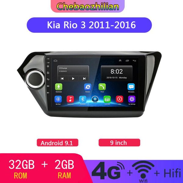 

car gps & accessories 9 inch android 9.1 os for kia k2 rio 3 2011-2021 navigation radio stereo dvd multimedia player wifi bluetooth 2+32gb