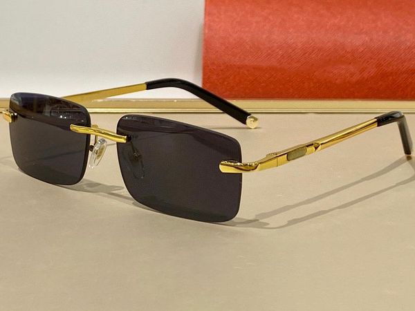 

sunglasses for men and women summer style 00550 anti-ultraviolet retro plate metal frameless fashion eyeglasses random box, White;black