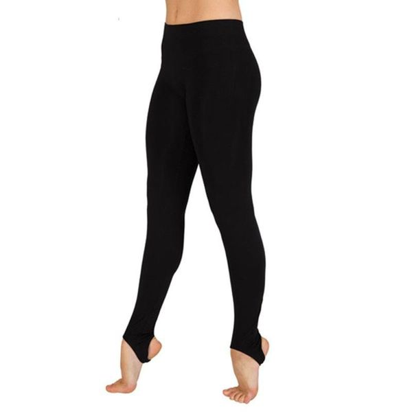 

women's pants & capris women skinny stirrup mid waist legging black ballet dance megging lycra spandex nylon, Black;white