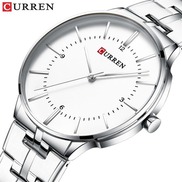 Curren Mens Classic Watch Роскошные Бизнес Мужчины Наручные Часы Кварцевые Аналоговые Мужчины Спорт Спорт Марка Часы Relogio Masculino 210517