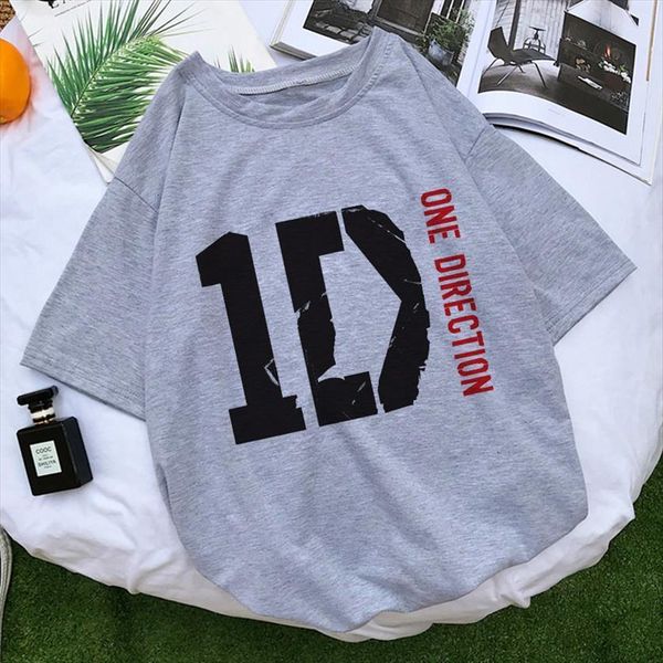 

harajuku oversize harry styles 1d womens one direction print graphic tshirts streetwear summer vintage, White
