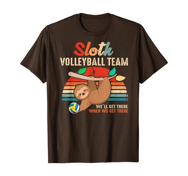 

sloth volleyball team-funny vintage sloth volleyball shirt, White;black