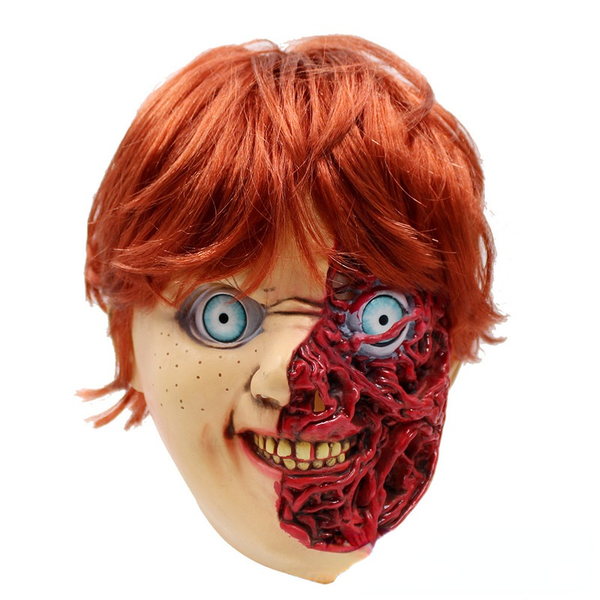 

red hair mask halloween horror novel fun horror ball haunted house