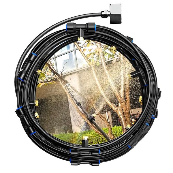 

watering equipments 8m fogger water spray kits waterring irrigation garden nebulizer outdoor misting coolant system sprinkler mist greenhous