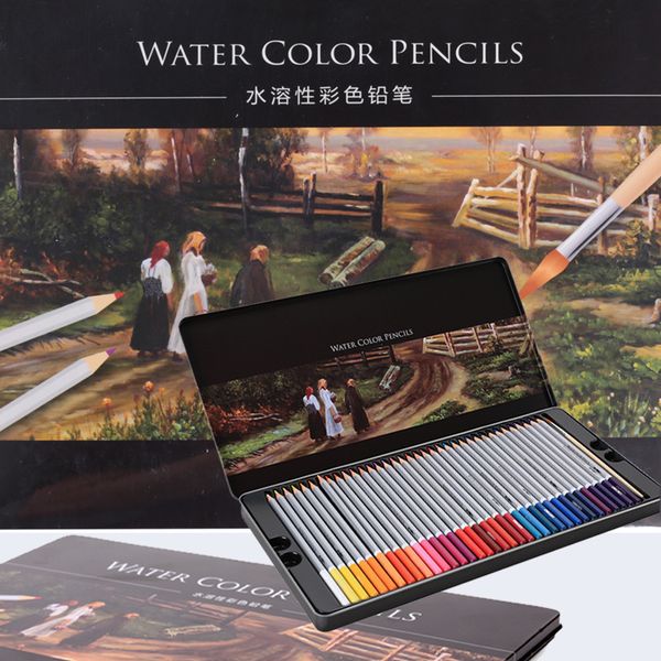

soble water color pencil 24 36 48 72 filling painting, Black;red