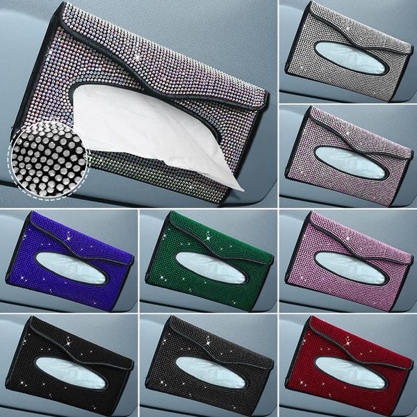 

car organizer 1 pcs rhinestone sun visor tissue box diamond clip fashion selling