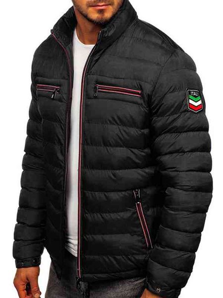 

zogaa fashionable men's stand collar winter warm cotton et, Black