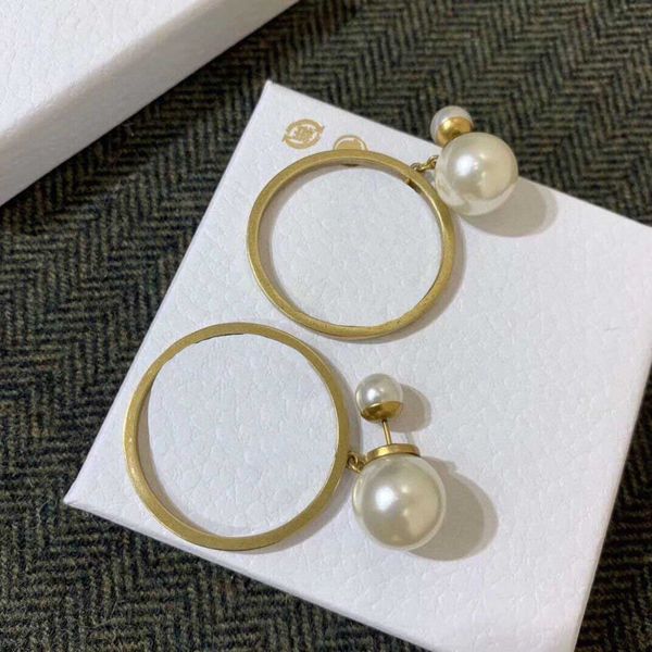 

designer earings stud pearl studs full diamond earrings women retro letter love letters with diamonds silver needle anti-allergy, Golden;silver