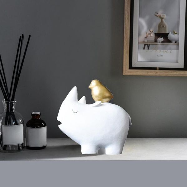 

emergency lights creative rhinoceros home sample room craft animal decorative showcase decoration