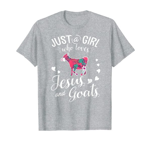 

Just A Girl Who Loves Jesus And Goats Farmer Lover T-Shirt, Mainly pictures