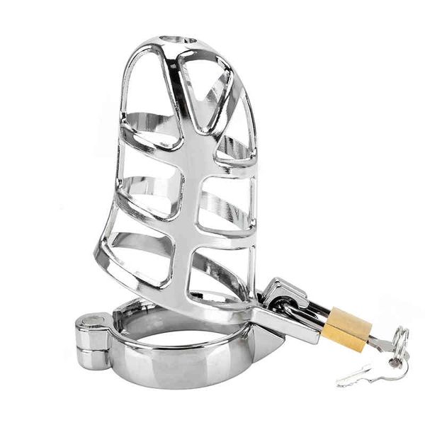 

love male chastity device/steel chastity cock cage with 3 sizes ring & padlock couple toys prevent eritation and private party games